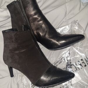 Rag & Bone Beha Black Leather Suede Ankle Boots 36 / 6